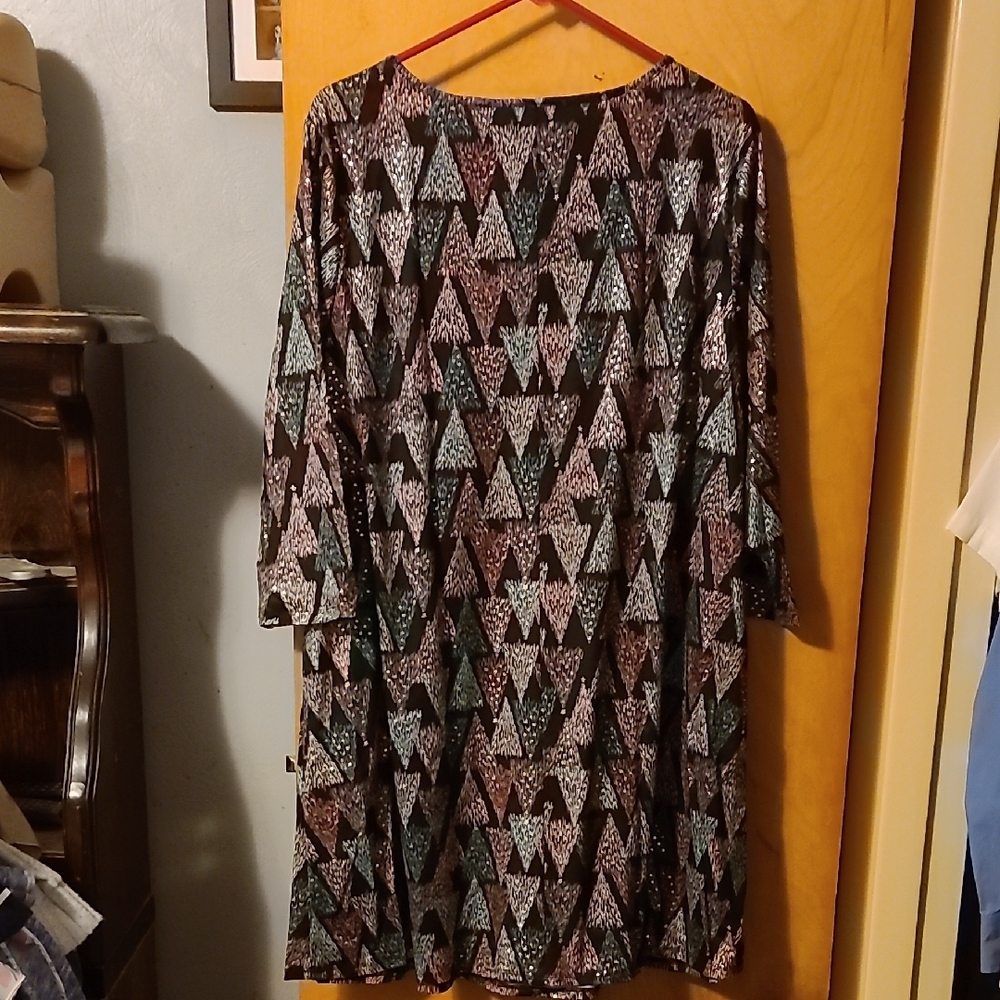 Multicolor Tree Pattern Women's Dress - Picture 2 of 6